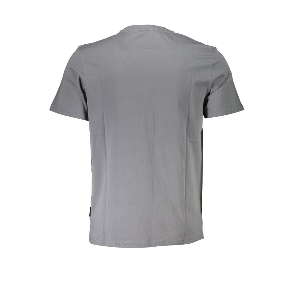 Napapijri Gray Cotton Men T-Shirt