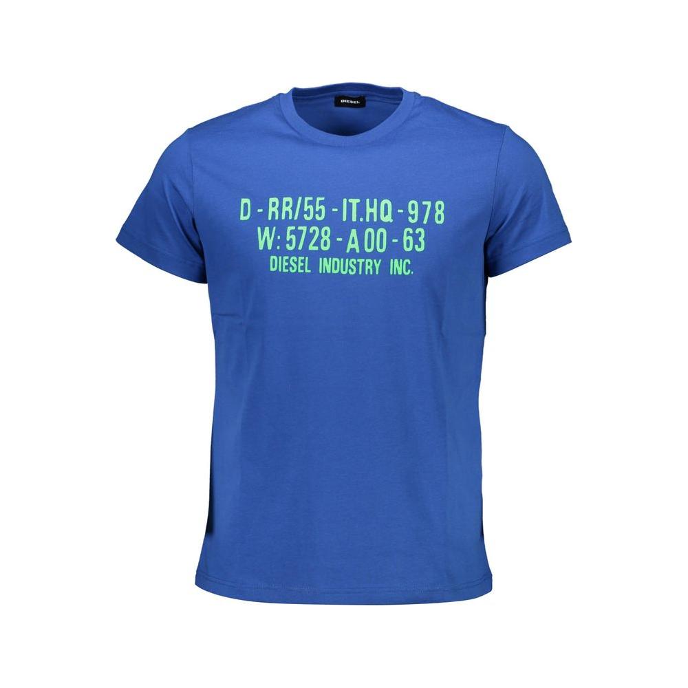 Diesel Blue Cotton Men T-Shirt
