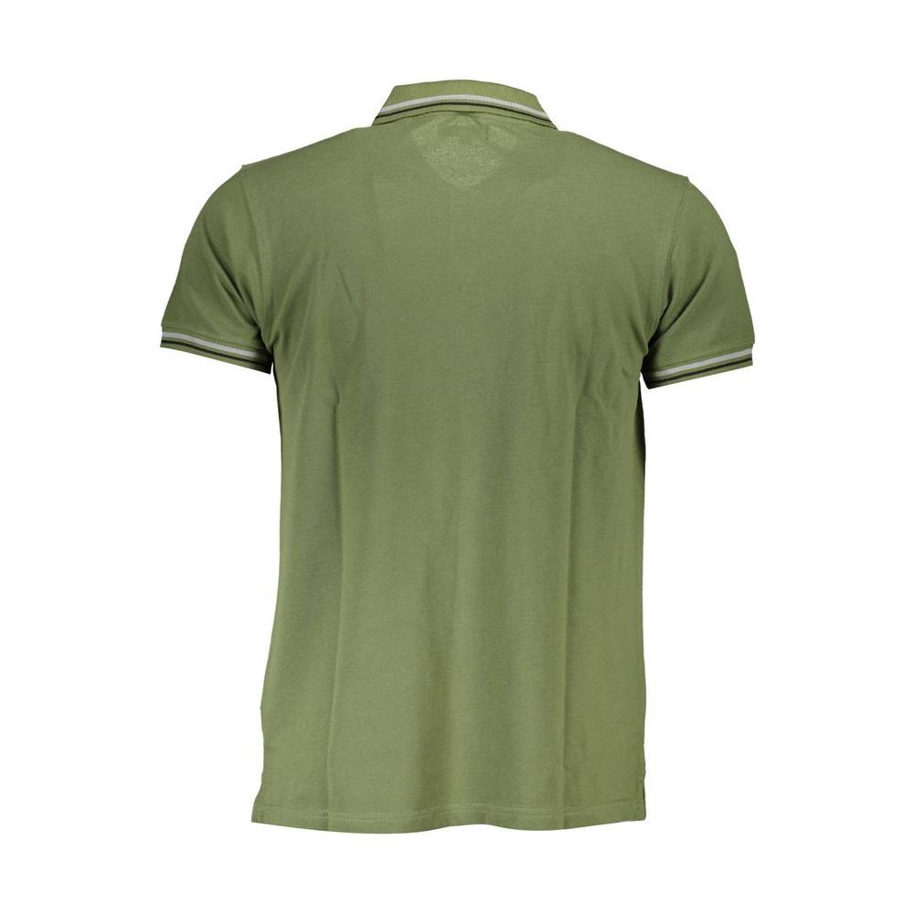Cavalli Class Green Cotton Polo Shirt