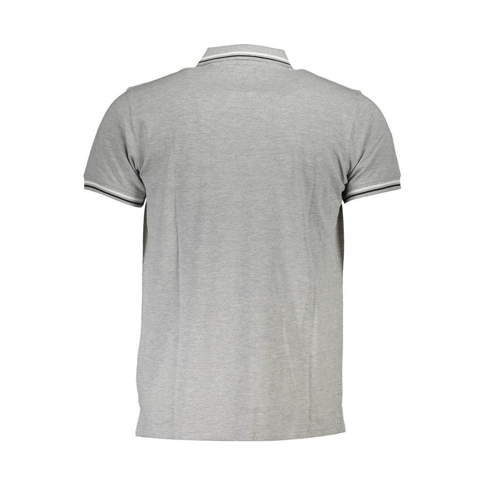 Cavalli Class Gray Cotton Men Polo Shirt