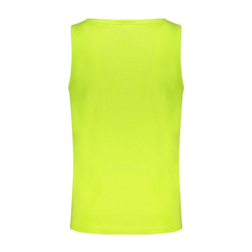 Norway 1963 green cotton tank top with wide shoulders and crew neck, featuring embroidery and logo on the back.