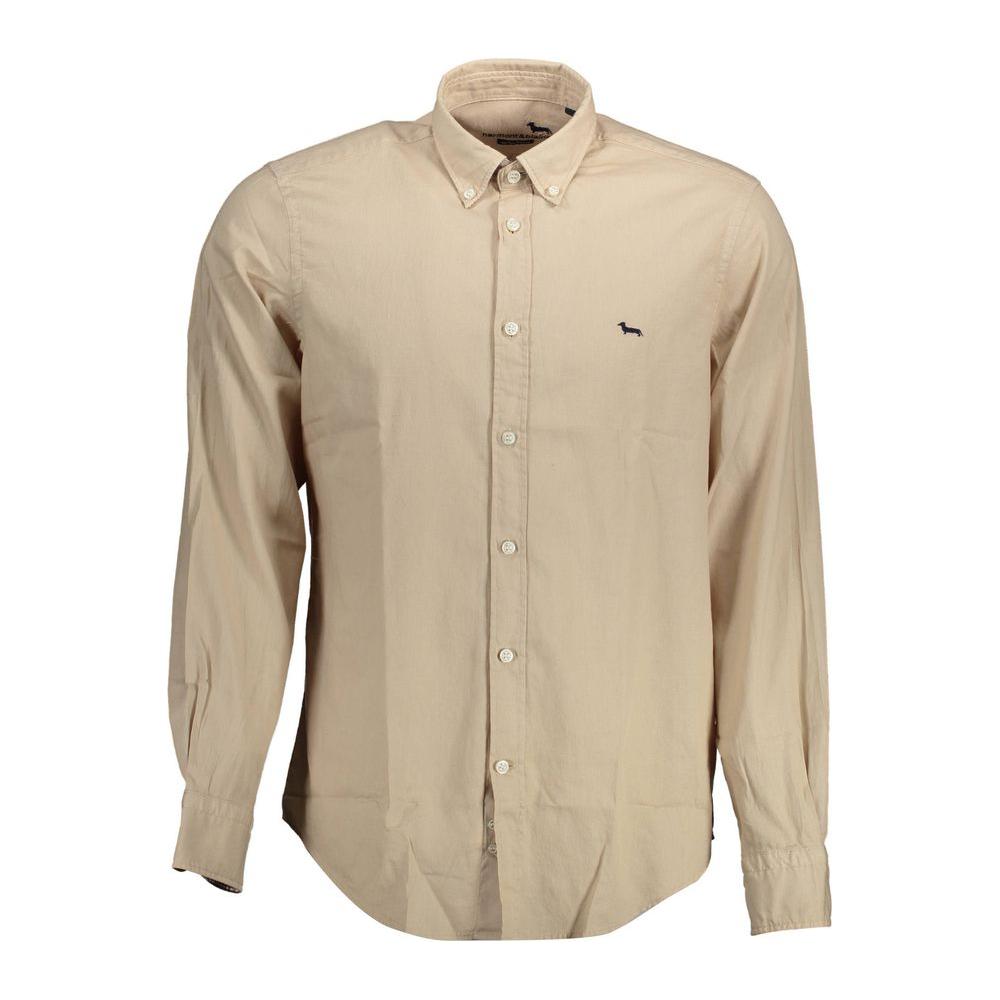 Harmont & Blaine Beige Cotton Men Shirt