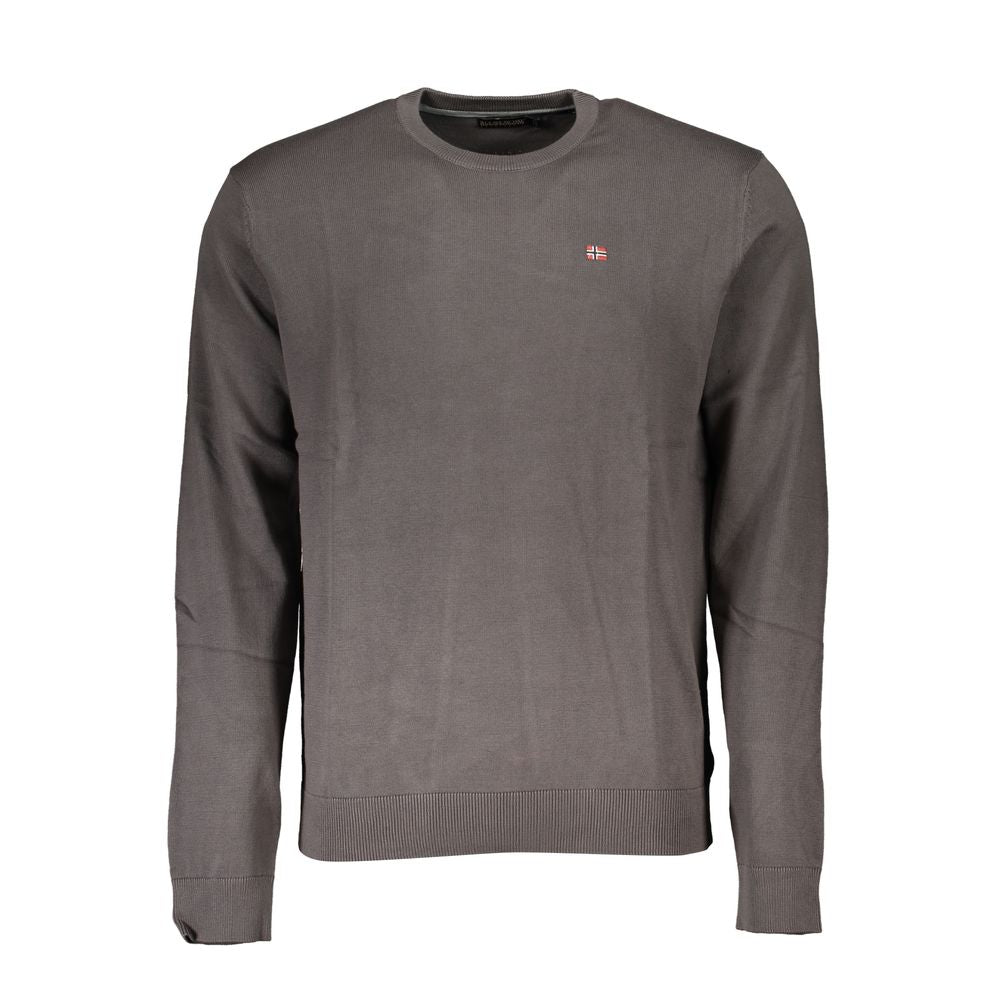Napapijri Gray Cotton Men Sweater NA-25329-M