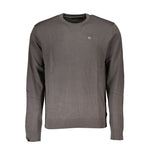 Napapijri Gray Cotton Men Sweater NA-25329-M
