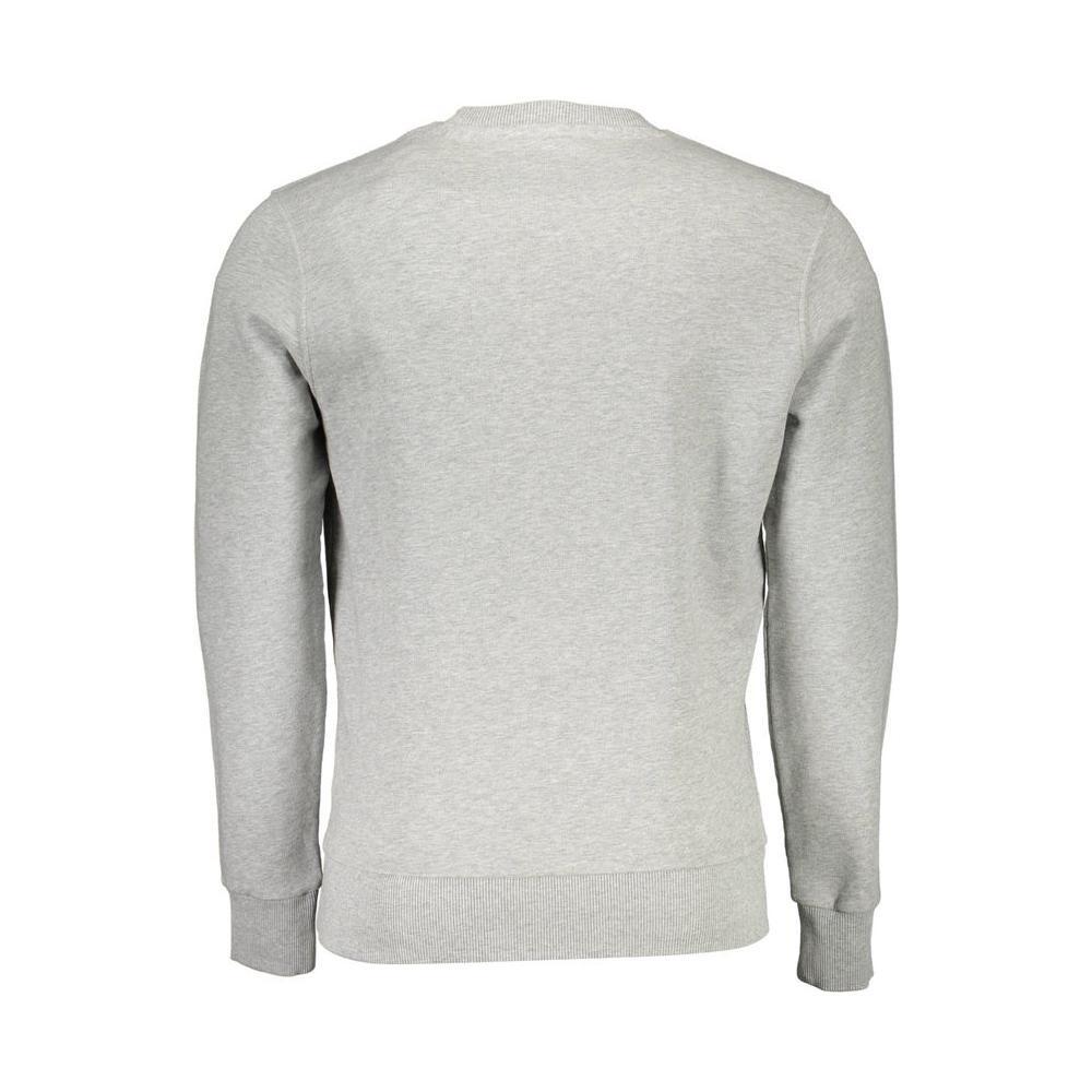 North Sails Gray Cotton Unisex Sweatshirt NO-2278-XXL