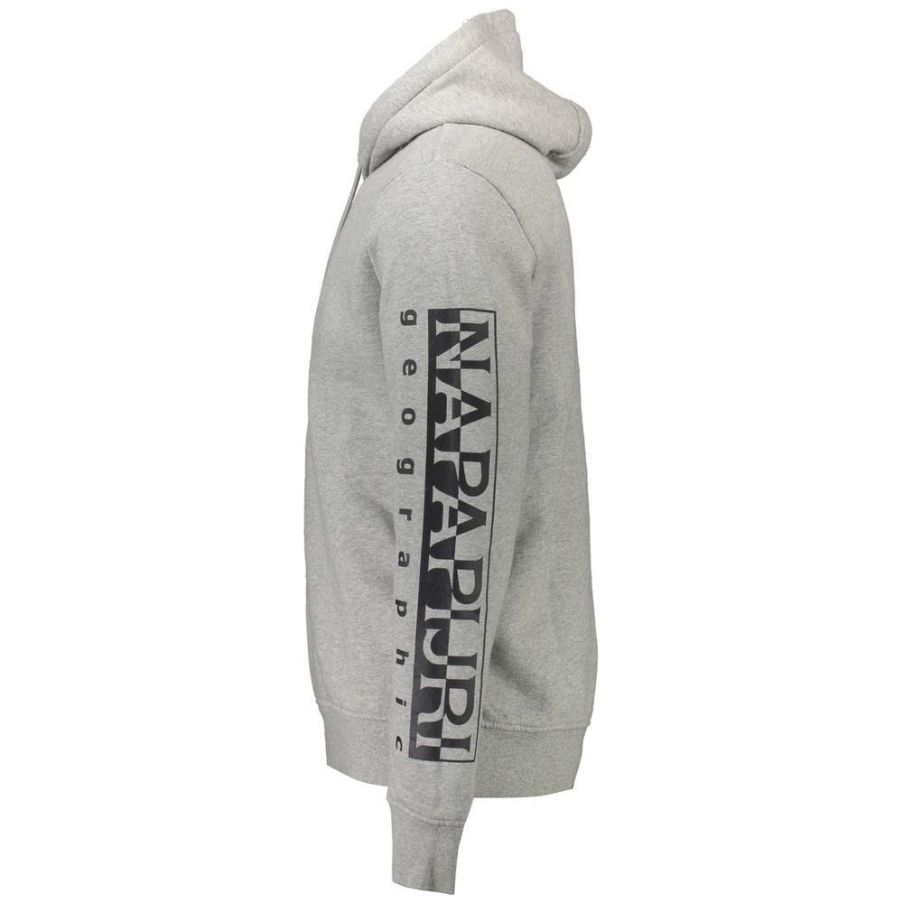 Napapijri Gray Cotton Men Sweater NA-8334-XXL