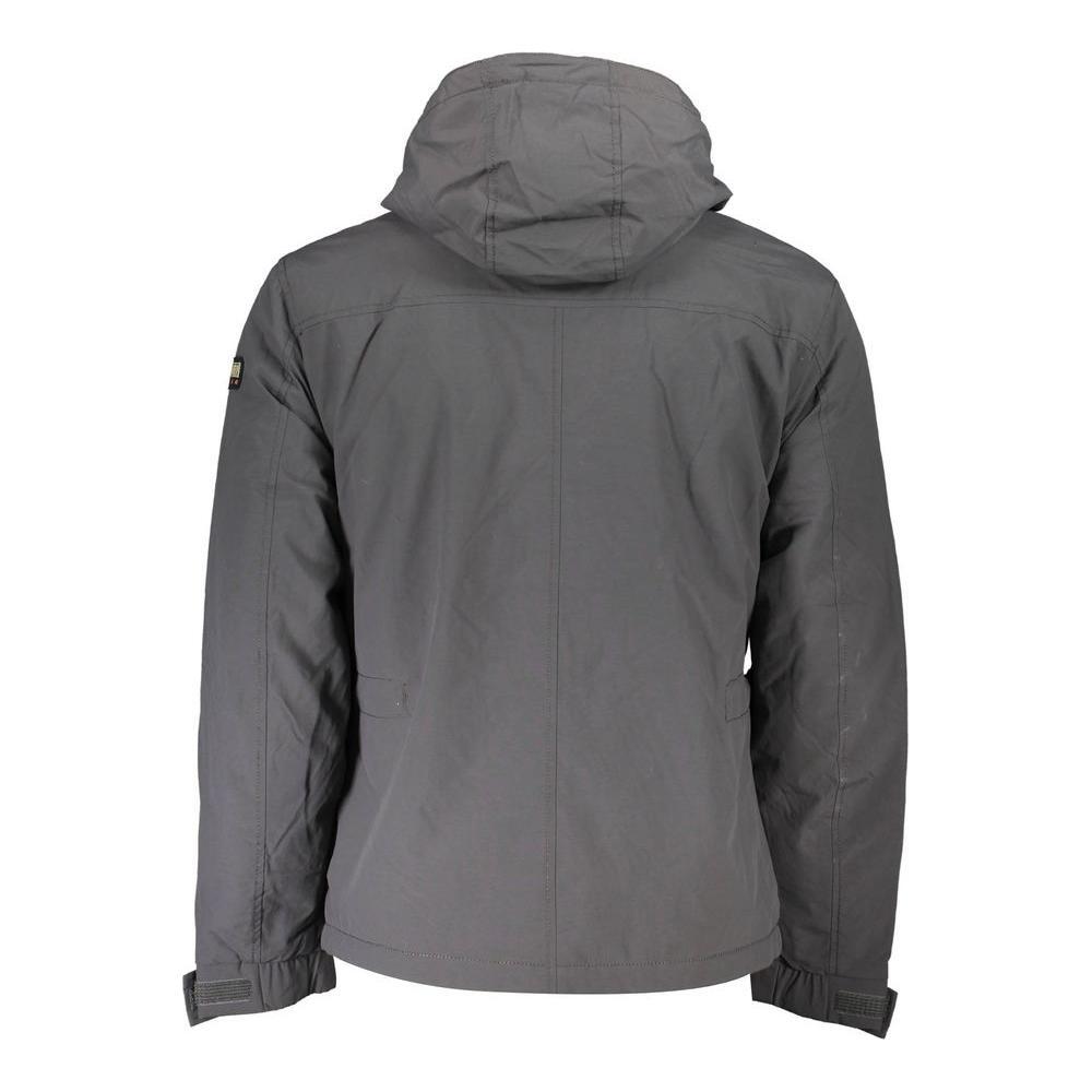 Napapijri Gray Polyamide Men Jacket NA-21696-XS