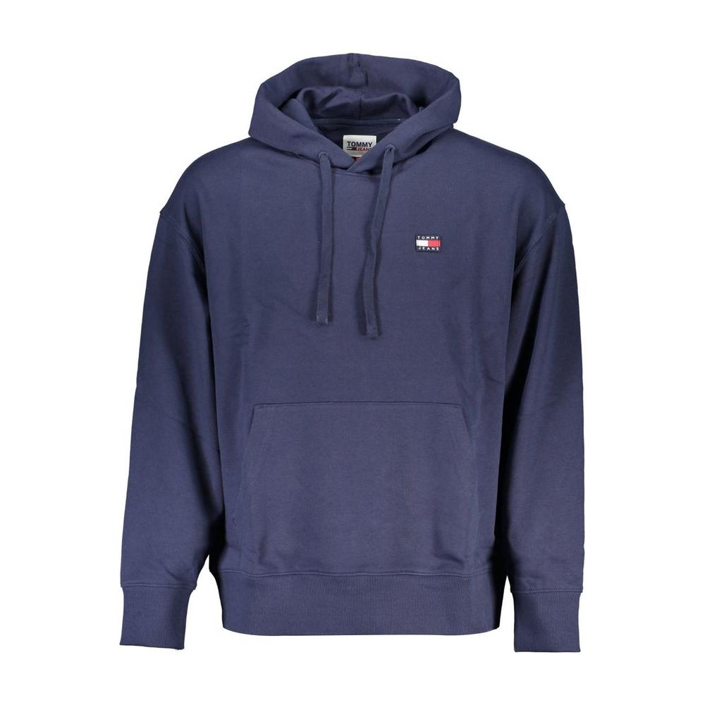 Tommy Hilfiger Chic Blue Hooded Sweatshirt with Logo Detail