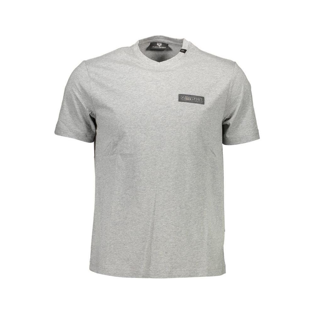 Plein Sport Gray Cotton Men T-Shirt PL-9590-S