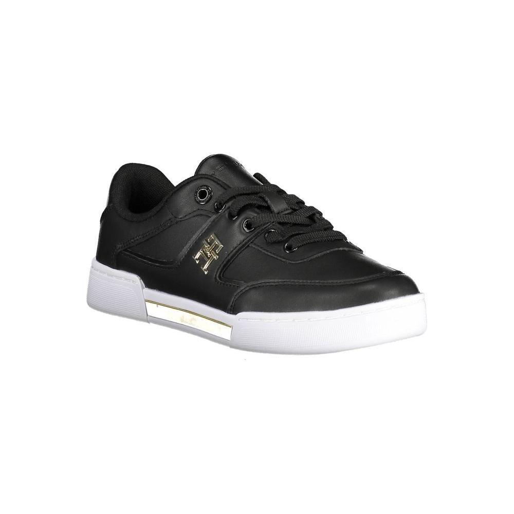 Tommy Hilfiger Black Leather Women Sneaker TO-16998-EU36/US6