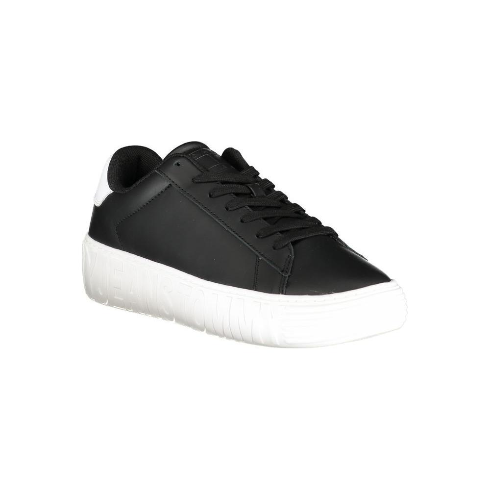 Tommy Hilfiger Black Polyethylene Men Sneaker TO-25016-EU44/US11