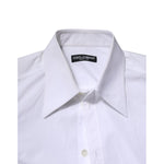 Dolce & Gabbana White Cotton Long Sleeves Dress Shirt TSH906925-40