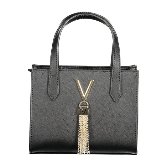 Mario Valentino Black Polyethylene Women Handbag with stylish design and gold accents