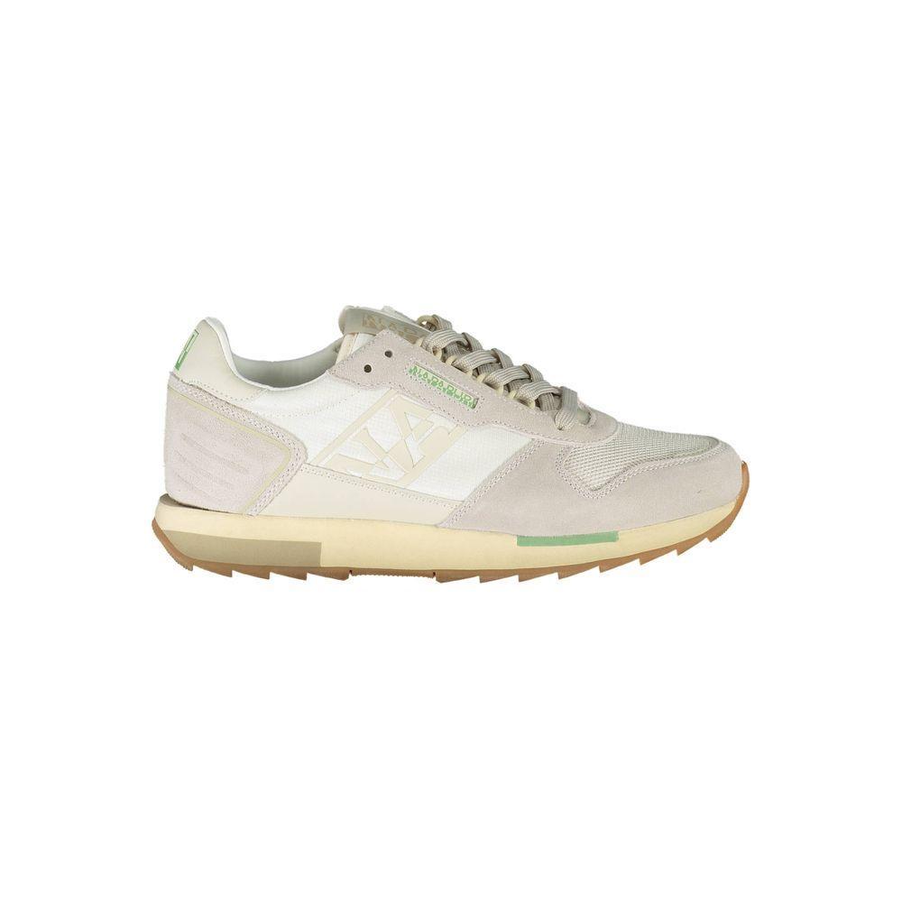 Napapijri White Leather Men Sneaker NA-38011-EU43/US10