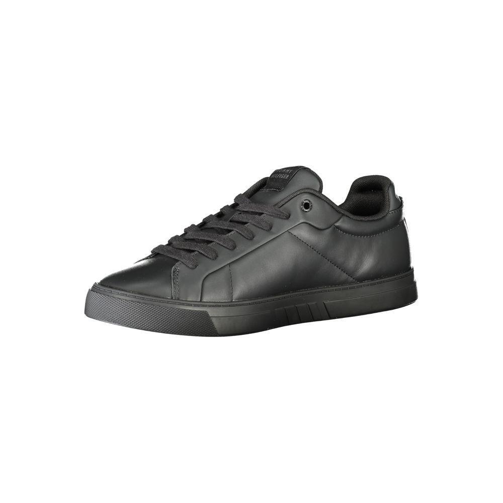Tommy Hilfiger Black Leather Men Sneaker TO-31951-EU40/US7