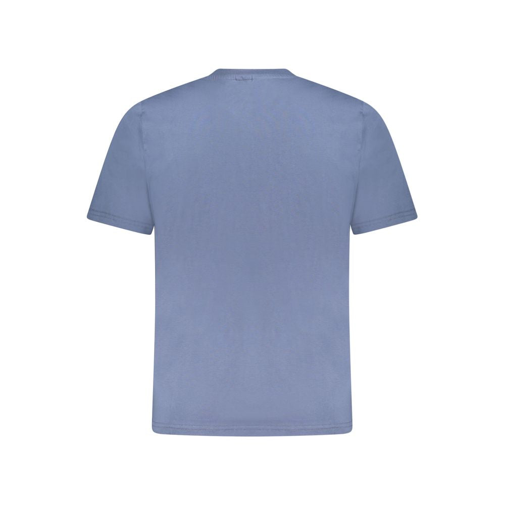Alt Tag: Back view of North Sails Blue Cotton Men T-Shirt showcasing its classic short-sleeve and crew neck design.