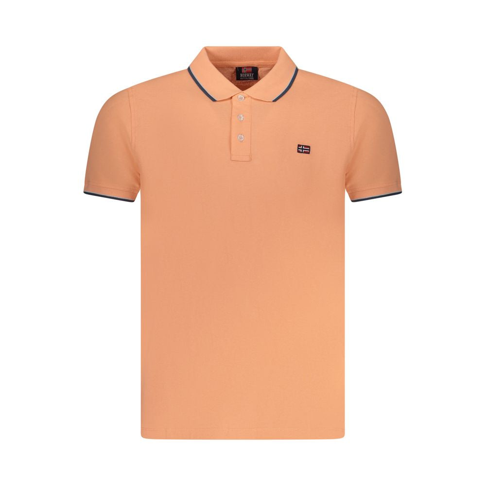 Norway 1963 Pink Cotton Men Polo Shirt NO-38526-S