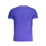 Cavalli Class Blue Cotton Polo Shirt