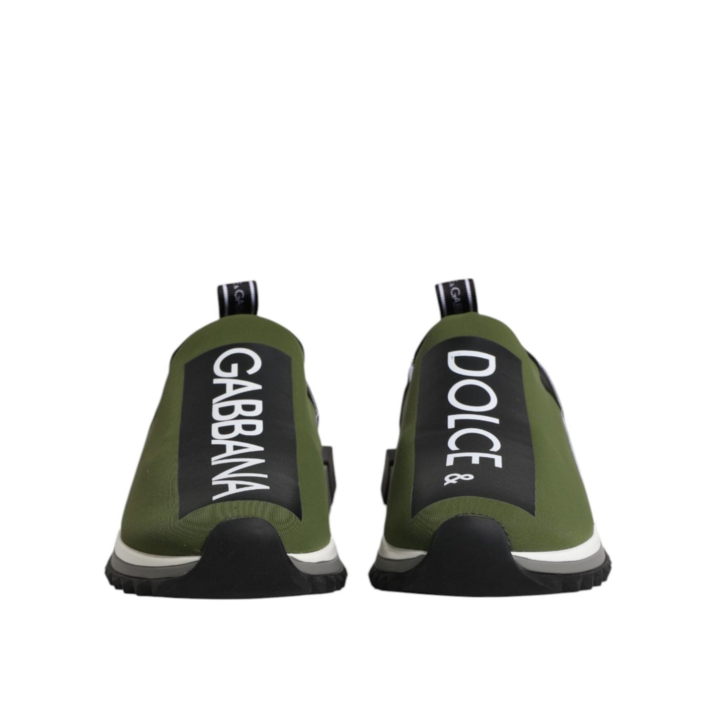 Dolce & Gabbana Green Black Slip On Sorrento Sneakers Shoes MV7300-39.5