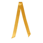 Dolce & Gabbana Yellow Satin Silk Skinny Foulard Wrap Scarf