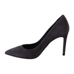 Dolce & Gabbana Gray Suede Leather Stiletto Shoes Heels