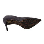 Dolce & Gabbana Gray Suede Leather Stiletto Shoes Heels