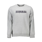 Napapijri Gray Cotton Men Sweater NA-8628-XXL