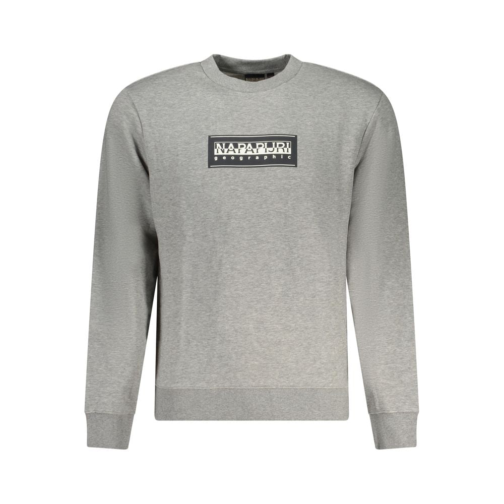 Napapijri Gray Cotton Sweater NA-32141-S