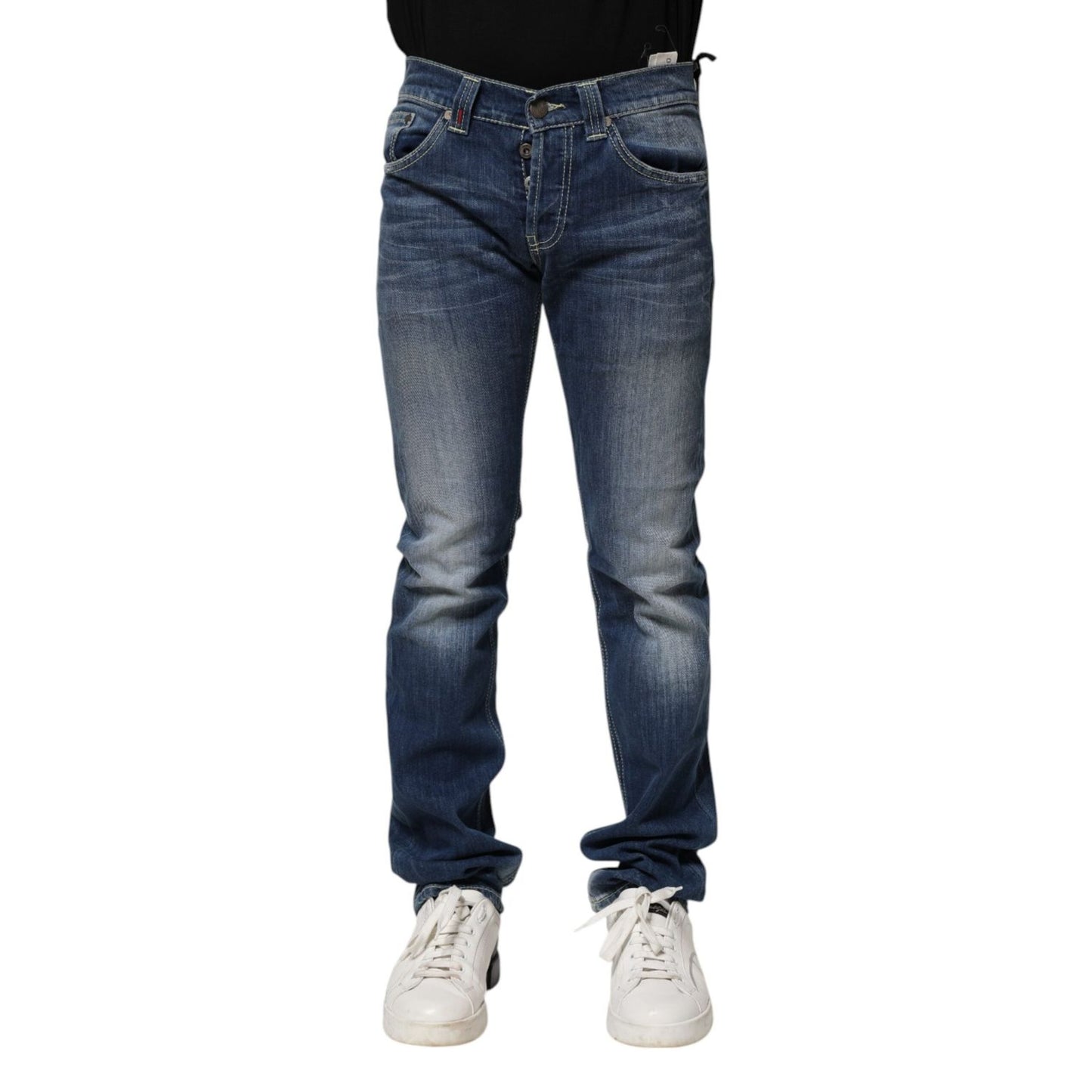 Dondup Blue Washed Skinny Fit Casual Men Denim Jeans PAN74287-30
