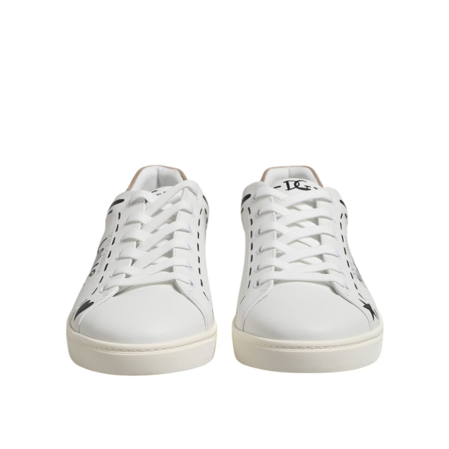 Dolce & Gabbana White Leather MILANO Low Top Sneakers Shoes