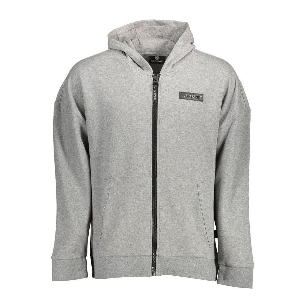 Plein Sport Gray Cotton Sweater PL-11141-XL