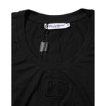 Dolce & Gabbana Black Cotton Short Sleeves Round Neck T-shirt TSH90668-38