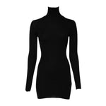 Dolce & Gabbana Black Long Sleeves Turtle Neck Mini Dress DR81515-36