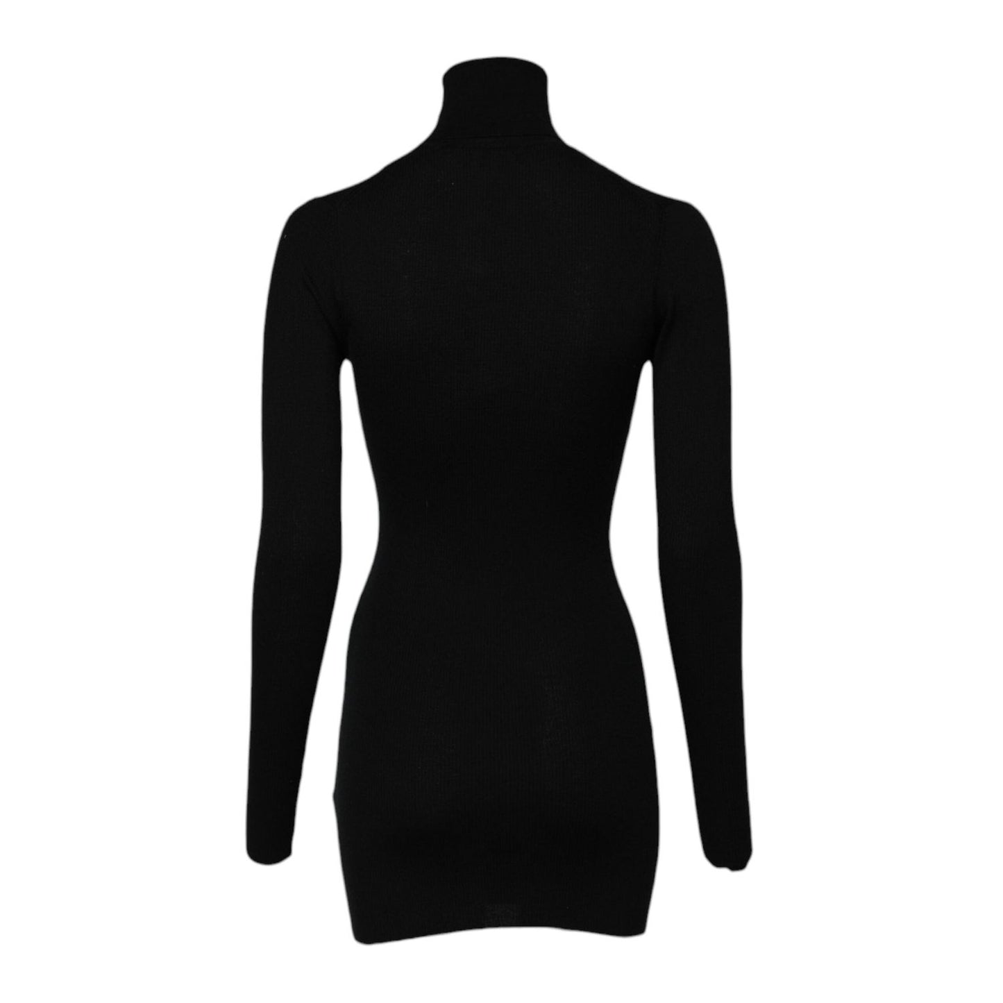Dolce & Gabbana Black Long Sleeves Turtle Neck Mini Dress DR81515-36