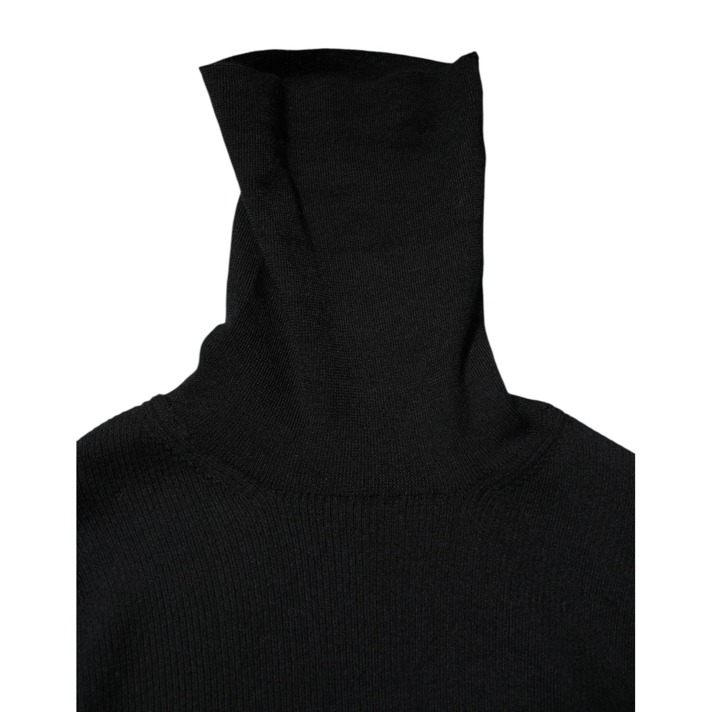 Dolce & Gabbana Black Long Sleeves Turtle Neck Mini Dress DR81515-36