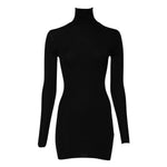 Dolce & Gabbana Black Long Sleeves Turtle Neck Mini Dress DR81515-36