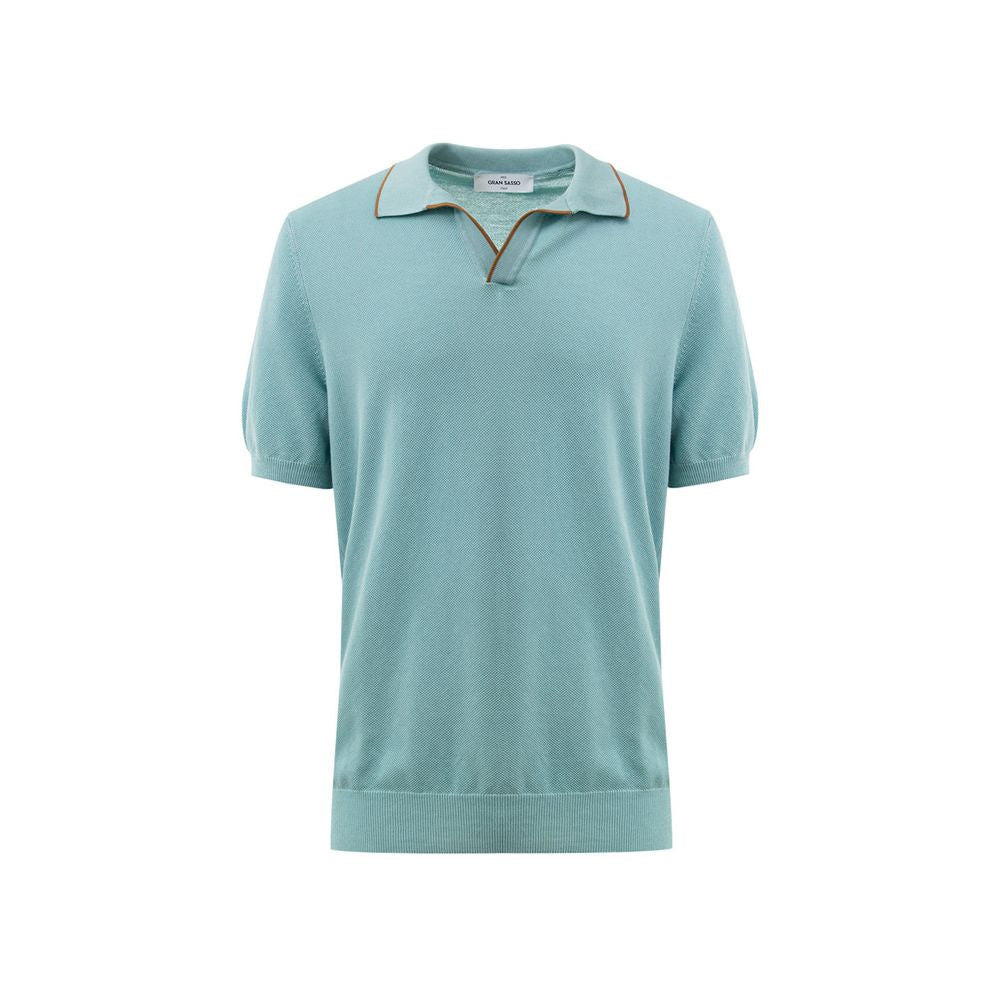Gran Sasso Green Cotton Polo Shirt GR-943220051432-IT50 | L
