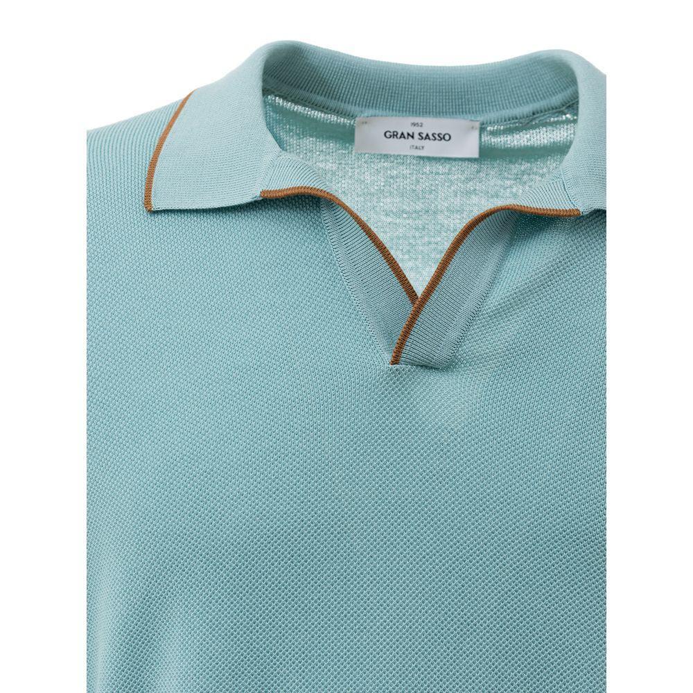 Gran Sasso Green Cotton Polo Shirt GR-943220051432-IT50 | L