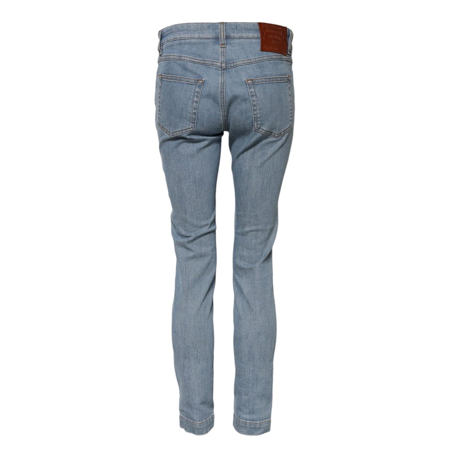 Dolce & Gabbana Blue Cotton PRETTY MidWaist Skinny Denim Jeans PAN75680-40