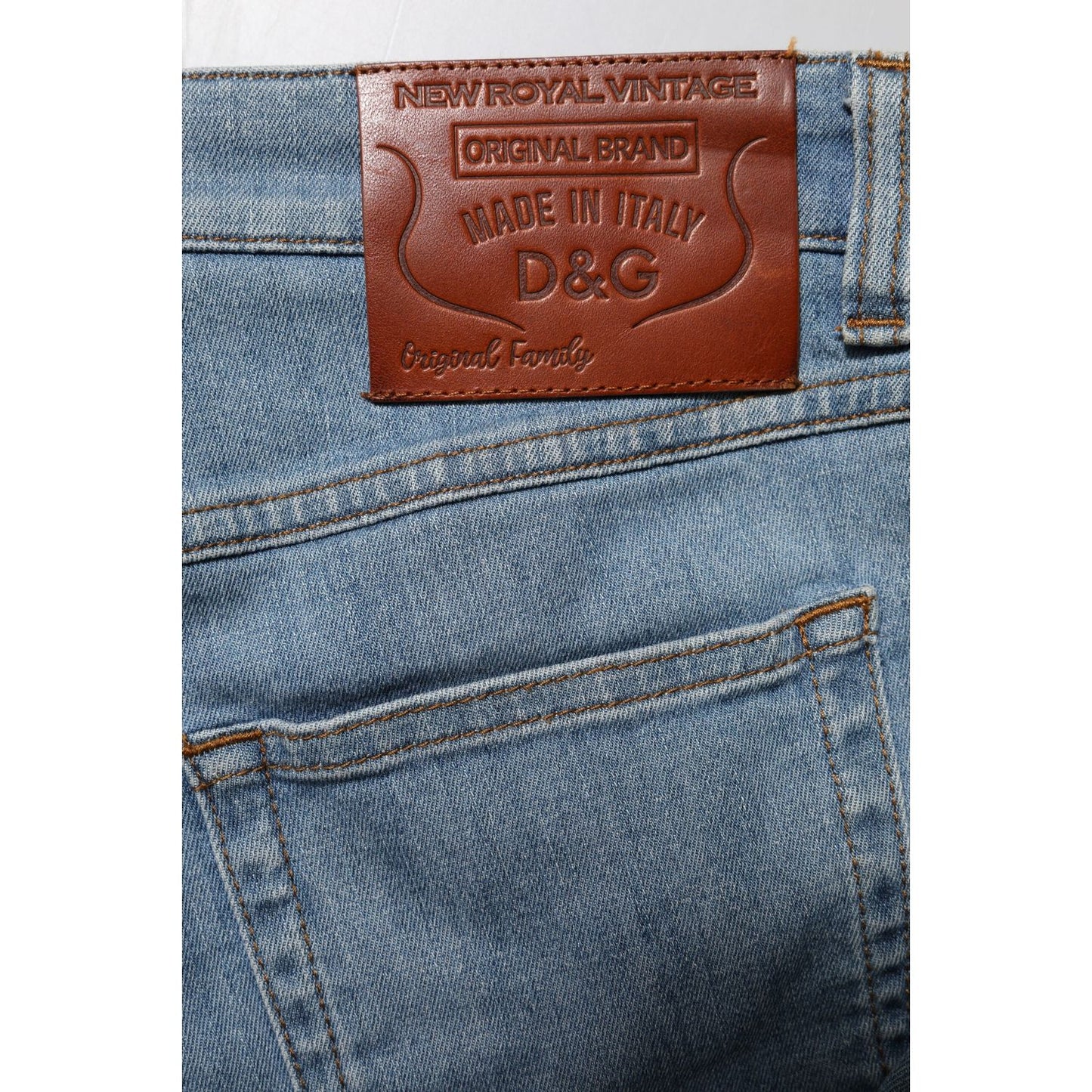 Dolce & Gabbana Blue Cotton PRETTY MidWaist Skinny Denim Jeans PAN75680-40