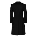 Dolce & Gabbana Black Wool Long Sleeves Trench Coat Jacket