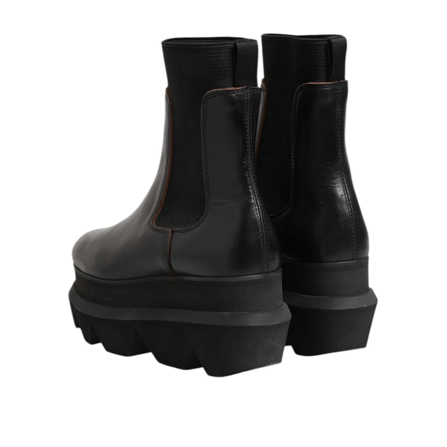 Sacai Black Chelsea Leather Pull On Women Ankle Boots Shoes LA12617-40