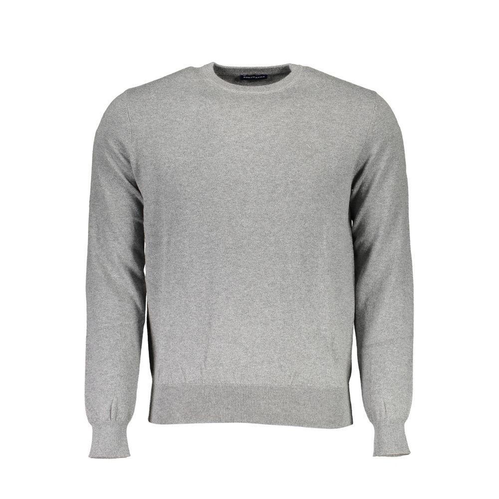 North Sails Gray Cotton Sweater NO-16237-XXL
