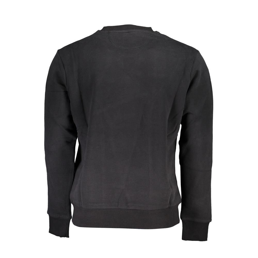 La Martina Black Cotton Sweater LA-23084-XL