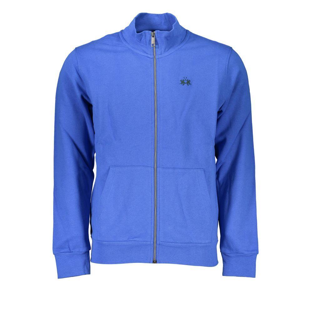 La Martina Blue Cotton Sweater LA-27028-S