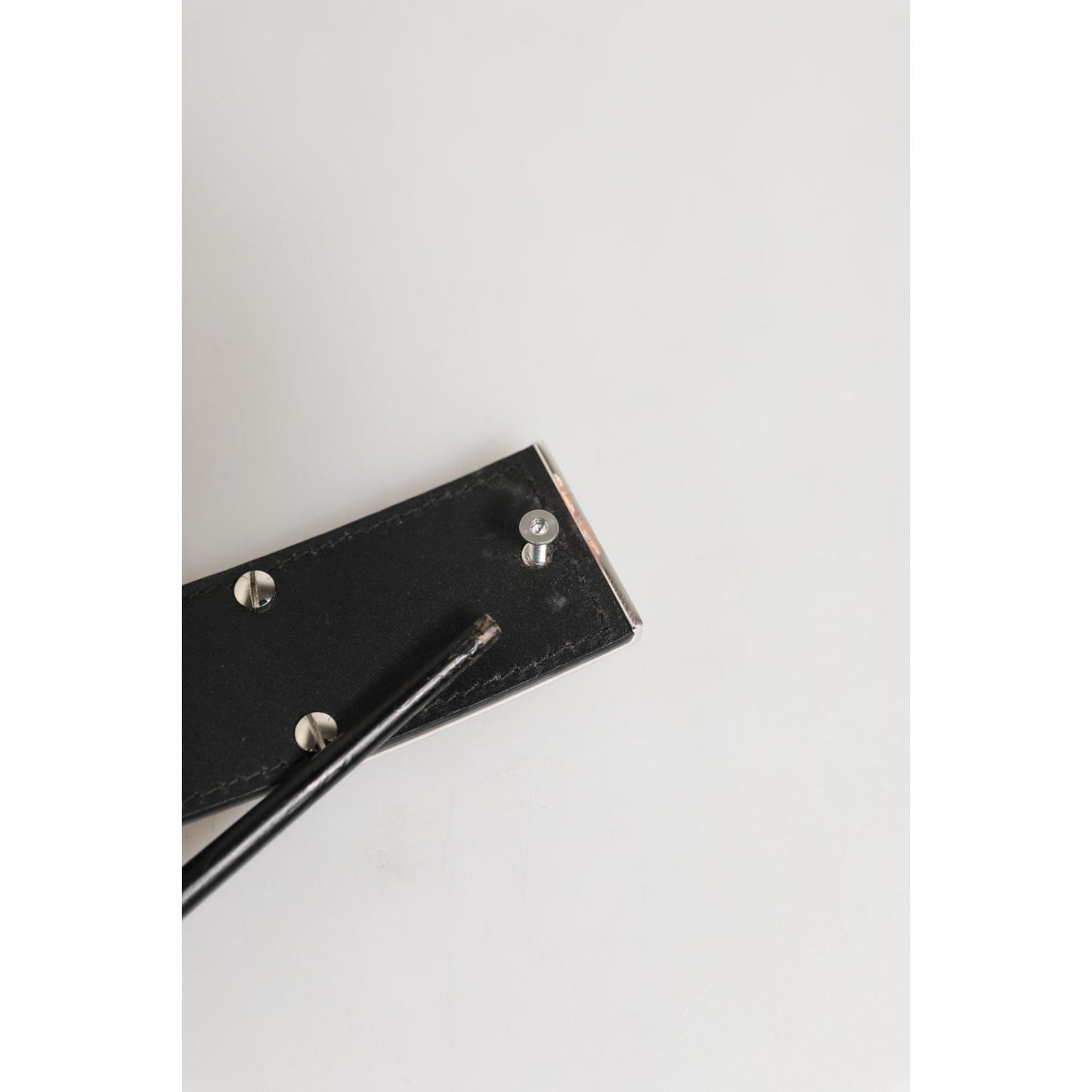 Dolce & Gabbana Black Leather Classic Metal Logo Buckle Belt BEL9492-100