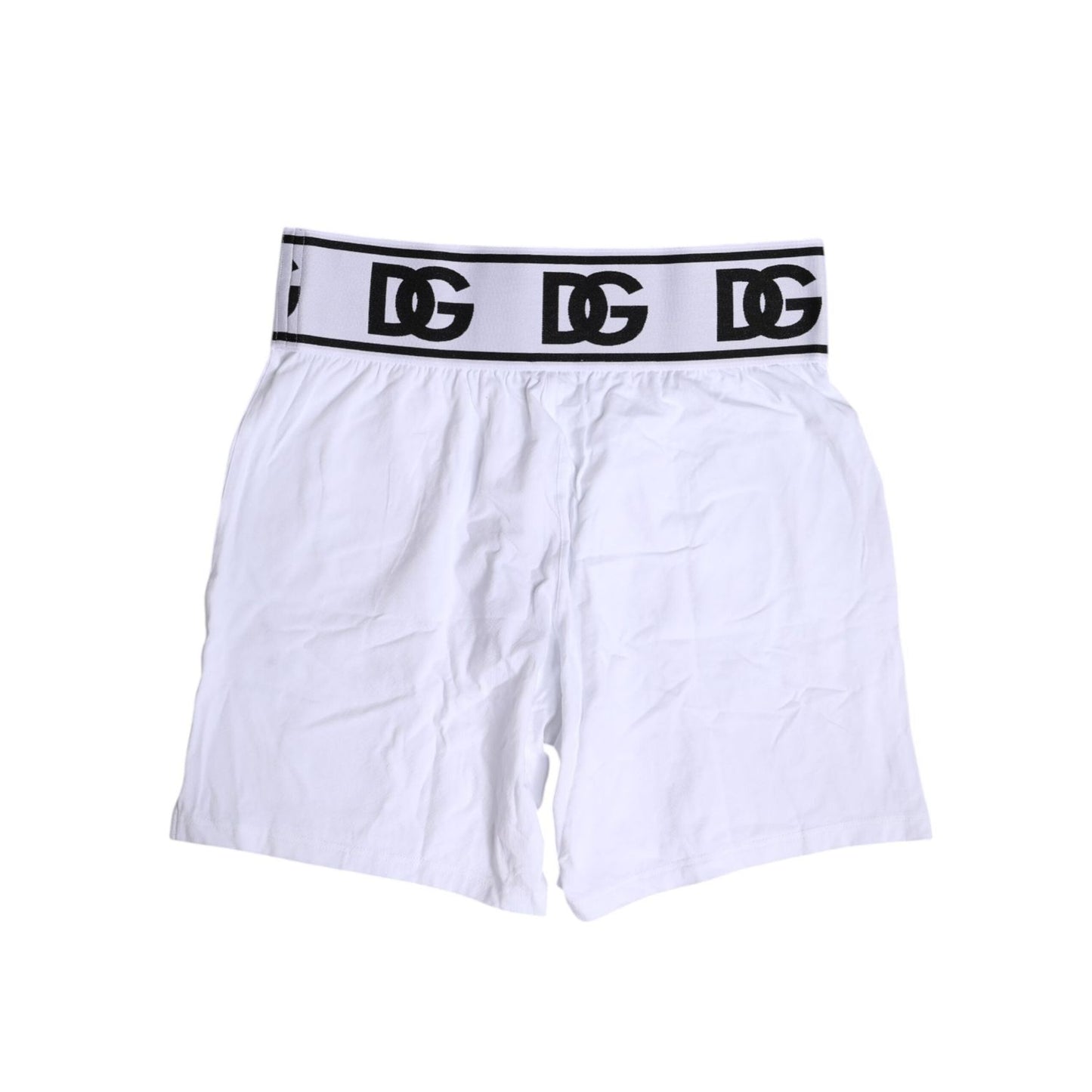 Dolce & Gabbana White Cotton Stretch Regular Boxer Underwear
