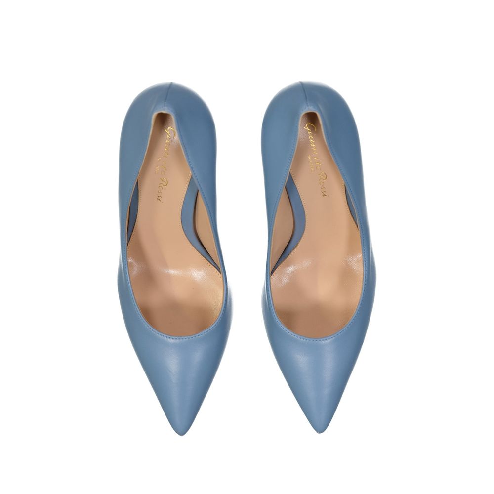 Gianvito Rossi Blue Leather High Heel Pumps