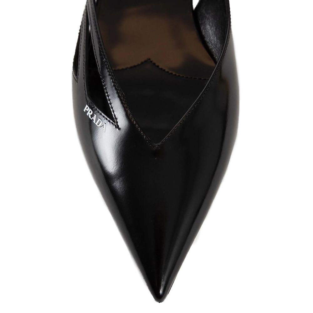 Prada Black Calfskin Ballet Flats