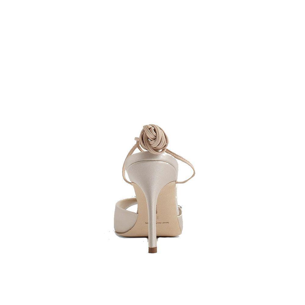 Manolo Blahnik Plumena 090 Satin Sandals
